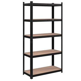 Металевий стелаж Medas Professional 180x 90x40 см на 5 полиць 875 кг чорний