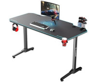 Ігровий комп'ютерний стіл ULTRADESK FRAG Blue 140X66 см + підкладка - Просторий та стильний