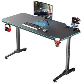 Ігровий комп'ютерний стіл ULTRADESK FRAG Blue 140X66 см + підкладка - Просторий та стильний