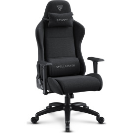 Геймерське крісло SENSE7 Spellcaster FUKU XL тканинне крісло чорний Простір, комфорт і стиль для геймерів