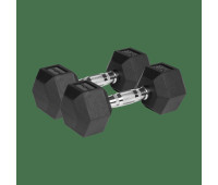 Гантелі HEX Rebel RBA-2325-09 Active 2x9 кг з гумовим покриттям та чавунною основою