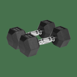 Гантелі HEX Rebel RBA-2325-09 Active 2x9 кг з гумовим покриттям та чавунною основою