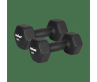 Гантелі Rebel RBA-2330-8 HEX 2x8 кг з неопреновим покриттям і чавуну для силових тренувань