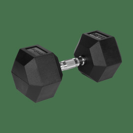 Гантель Rebel RBA-2325-22.5 Active HEX 22,5 кг з чавуну з гумовим покриттям для силових тренувань