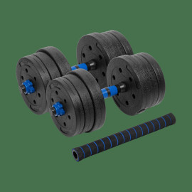Битумные регулируемые гантели Rebel RBA-2300 ACTIVE 2x10 кг для силовых тренировок