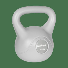 Гиря битуминозная Rebel ACTIVE 20 кг RBA-2322G-20 с ПВХ-покрытием для силовых тренировок