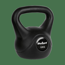 Гіря бітумінозна Rebel RBA-2316 12 кг з ергономічною ручкою для силових тренувань