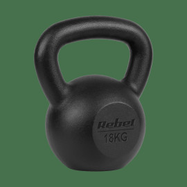 Гиря чавунная Rebel Active RBA-2323-18 18 кг с эргономичной ручкой и плоским дном