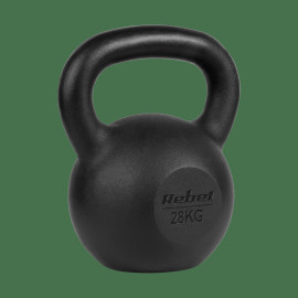 Чавунна гиря Rebel ACTIVE 28 кг RBA-2323-28 з ергономічною ручкою та плоским дном