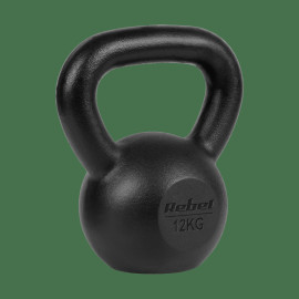 Чавунна гиря Rebel Active RBA-2323-12 12 кг з ергономічною ручкою і плоским дном