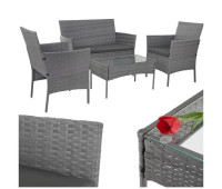 Садові меблі Gardlov 26907 ротанг антрацит 95 х 53 х 29 см