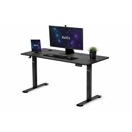 Стіл Hell's Chair з електричним регулюванням Black Carbon 140x70 см
