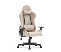 Геймерське крісло Hell's Chair HC-2000 Beige Black тканина