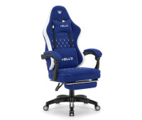 Геймерське крісло Hell's Chair HC-1015 Blue White тканина