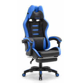 Геймерське крісло Hell's Chair HC-1039 2.0 Blue Black екошкіра