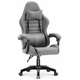 Геймерське крісло Hell's Chair HC-1003 2.0 Grey тканина