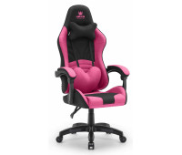 Геймерське крісло Hell's Chair Rainbow 2.0 Pink Black тканина JX-1002/n