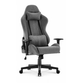 Геймерське крісло Hell's Chair HC-2000 Grey Black тканина