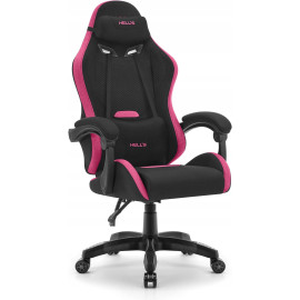 Геймерське крісло Hell's Chair HC-1012 Black Pink тканина
