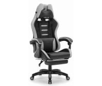 Геймерське крісло Hell's Chair HC-1039 2.0 Gray Black тканина