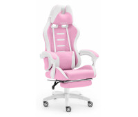Геймерське крісло Hell's Chair HC-1039 2.0 Pink White тканина