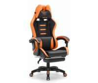 Геймерське крісло Hell's Chair HC-1039 2.0 Black Orange екошкіра