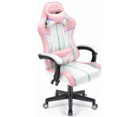 Геймерське крісло екошкіра Hell's Chair HC-1004 Pink Rainbow