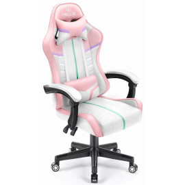 Геймерское кресло экошкіра Hell's Chair HC-1004 Pink Rainbow