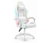 Геймерське крісло екошкіра Hell's Chair HC-1000 White LED