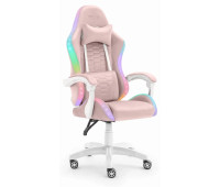 Геймерське крісло тканинне Hell's Chair HC-1000 Pink LED