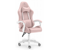 Геймерське крісло тканинне Hell's Chair HC-1000 Pink WHITE fabrik