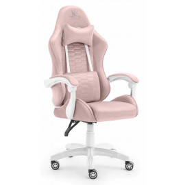 Геймерське крісло тканинне Hell's Chair HC-1000 Pink WHITE fabrik