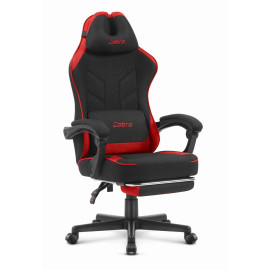 Геймерське крісло Cabro C504 BLACK RED тканина Чорно-Червоний кольору потужний стиль та комфорт для захоплюючих ігор