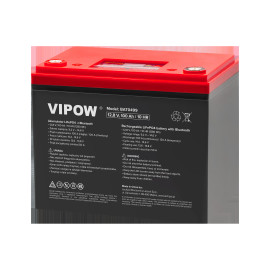LiFePO4 100Ah акумулятор Vipow Bluetooth BAT0499