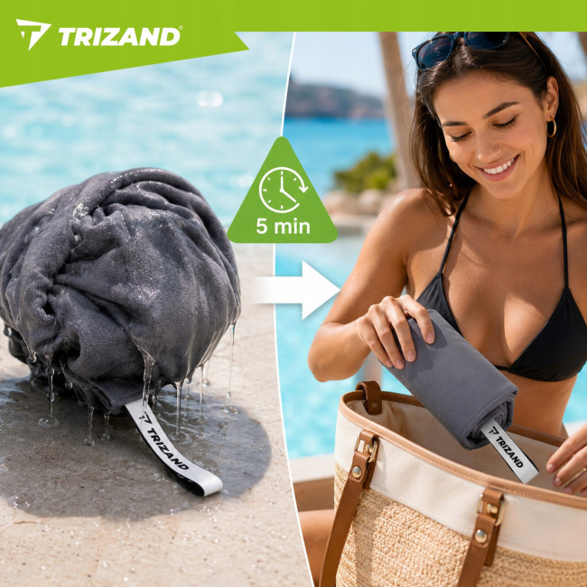 Быстросохнущее полотенце Trizand 27460 180?100 см, микрофибра, с чехлом