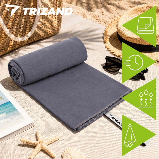 Быстросохнущее полотенце Trizand 27460 180?100 см, микрофибра, с чехлом