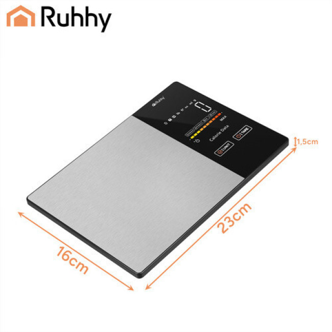 Кухонні ваги Ruhhy 24632 Bluetooth, до 5 кг, LED-дисплей, аналіз харчування