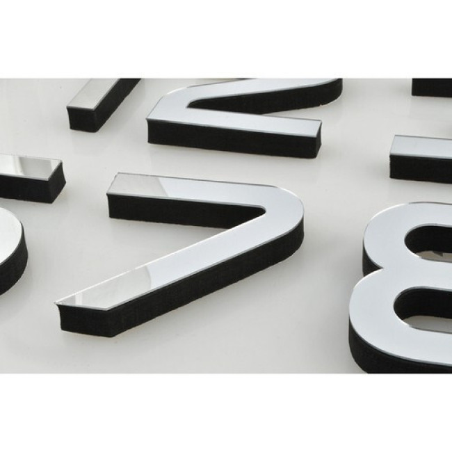 Настінні годинники Ruhhy 22143 - дзеркальні, 60–130 см, сріблясті, 3D