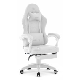 Геймерське крісло Hell's Chair HC-1015 White, біла екошкіра