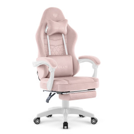 Геймерське крісло Hell's Chair HC-1015 Pink, рожевий велюр