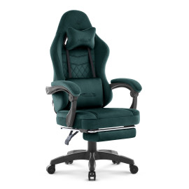 Геймерське крісло Hell's Chair HC-1015 Green, велюр