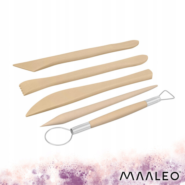 Набор для лепки Maaleo 27920 30 предметов, 1 кг глины, с чехлом