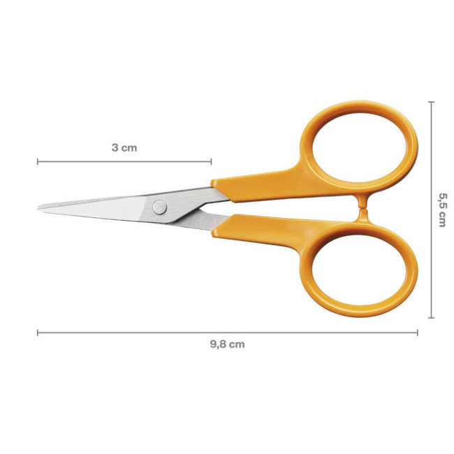 Манікюрні ножиці для нігтів Fiskars Classic 10 см 1075060 з закругленими кінцями