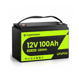 Акумулятор CyperOcean з BMS LiFePO4 12V/100Ah (CO12V100AH100)