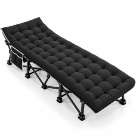 Розкладна кровать-розкладушка з матрацом DIEGO Rest Comfort 190?71см до 200кг, чорна
