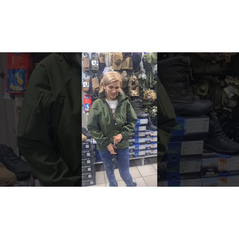 Куртка HELIKON-TEX Gunfighter Jacket Shark Skin Windblocker Оливковий Зелений (KU-GUN-FM-02)