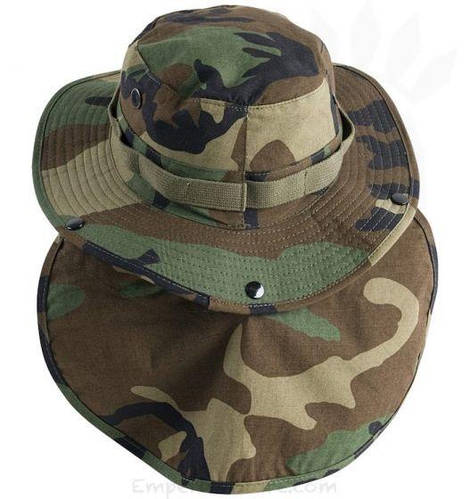 Панама з захистом шиї HELIKON Bonnie Hat PolyCotton Ripstop US Woodland
