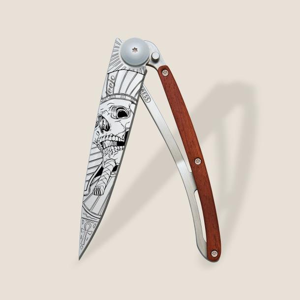 Нож складний з татуюванням DEEJO 37G Coral Wood / Pharaon Skull (1CB000075)