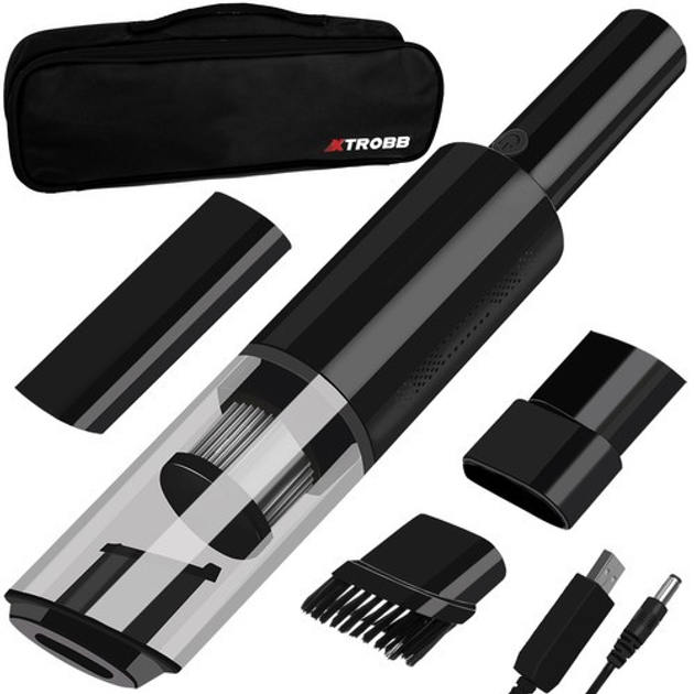 Аккумуляторний автомобільний пилосос Xtrobb USB 120 Вт Чорний (16726)