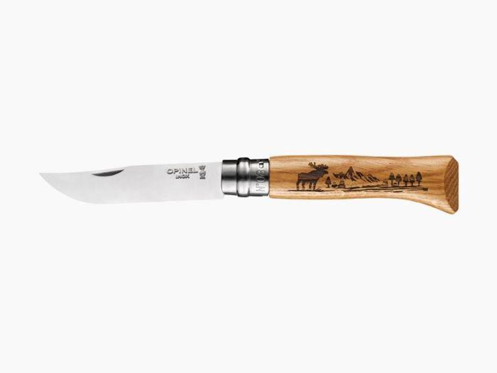 Складаний нiж 85мм, дуб Opinel Animalia Oak Moose 08 002627/n